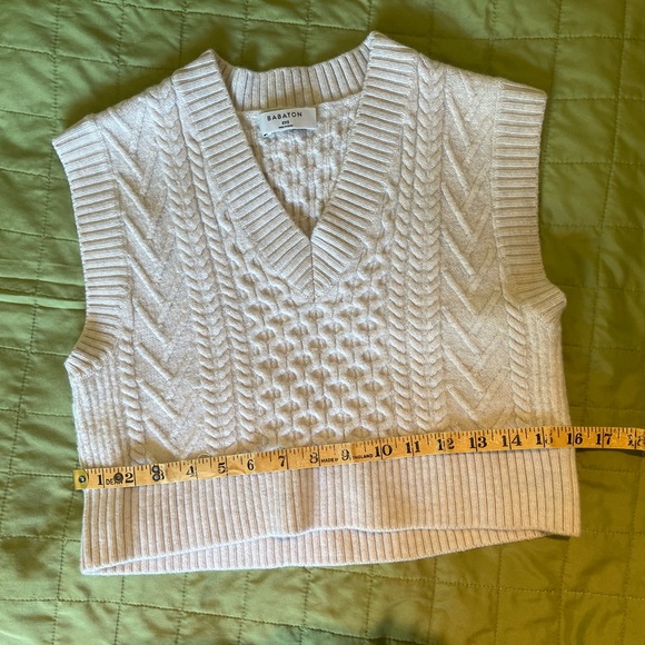 Beige Aritzia/Babaton Cropped Wool Vest - Picture 6 of 6